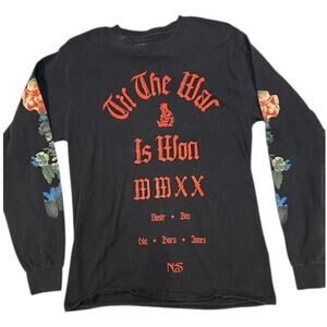 HSTRY CLOTHING Men's Kings Disease Nas T Shirt MEDIUM Long Sleeve Black